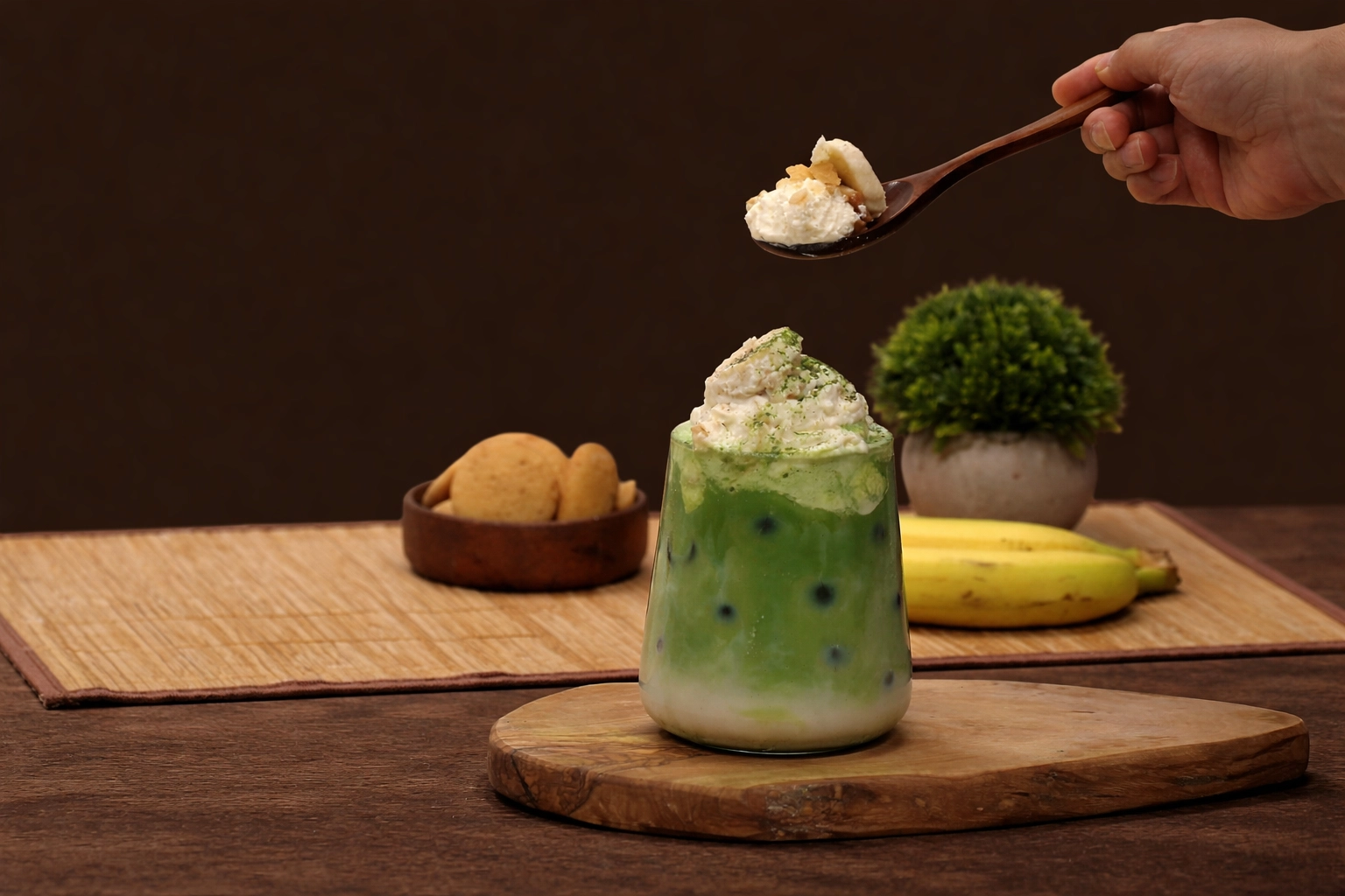 banner Banana Pudding Matcha - Hintergrund